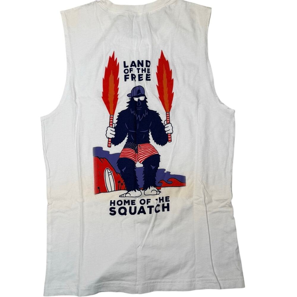 Gorilla Graphic Sleeveless White Cotton Shirt Boys | Large